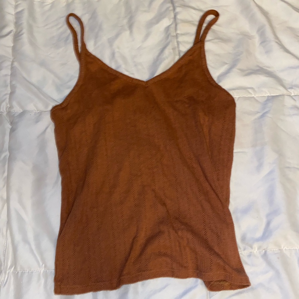 BURNT ORANGE AMERICAN EAGLE BASIC TANK